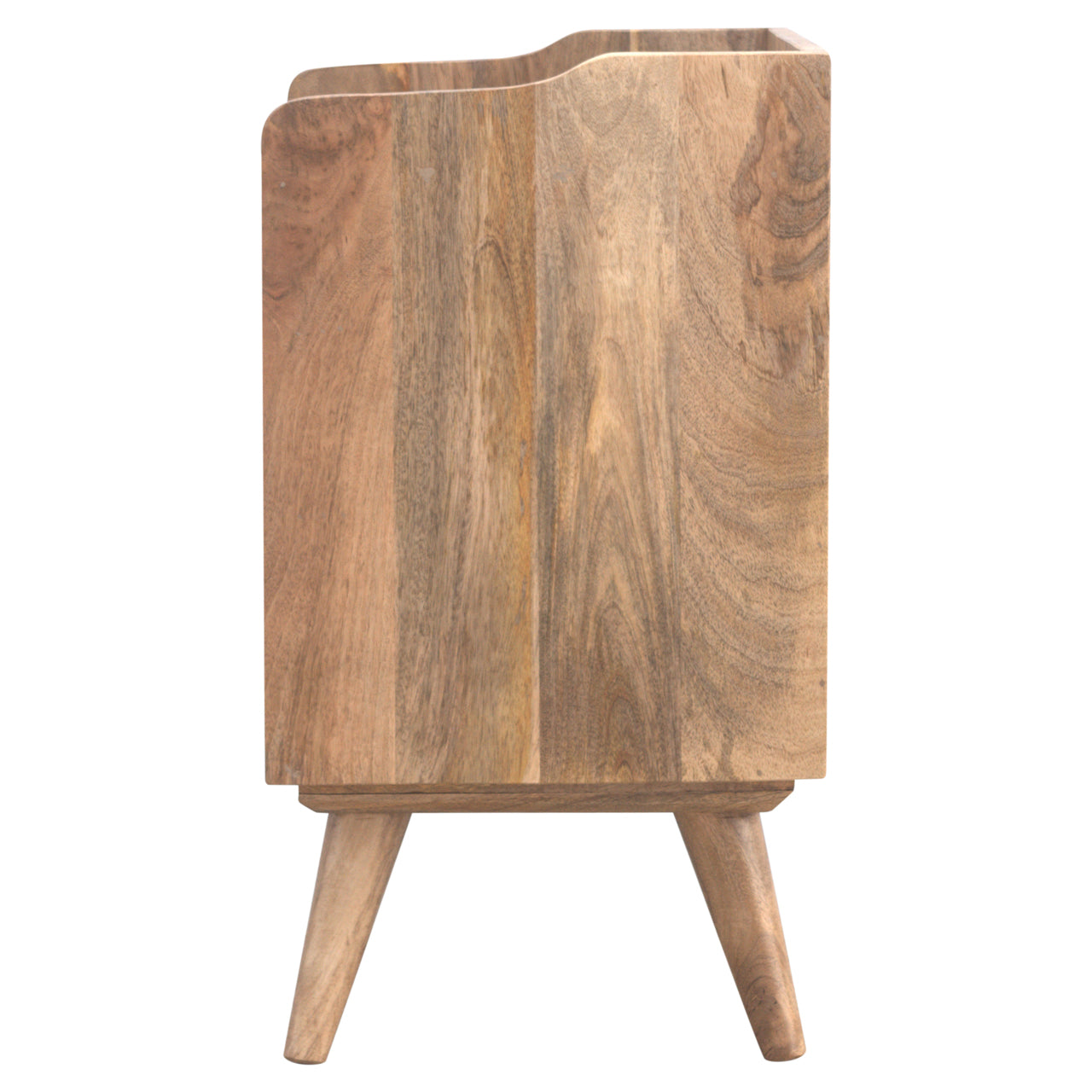 Raw Wood Gallery Back Nightstand