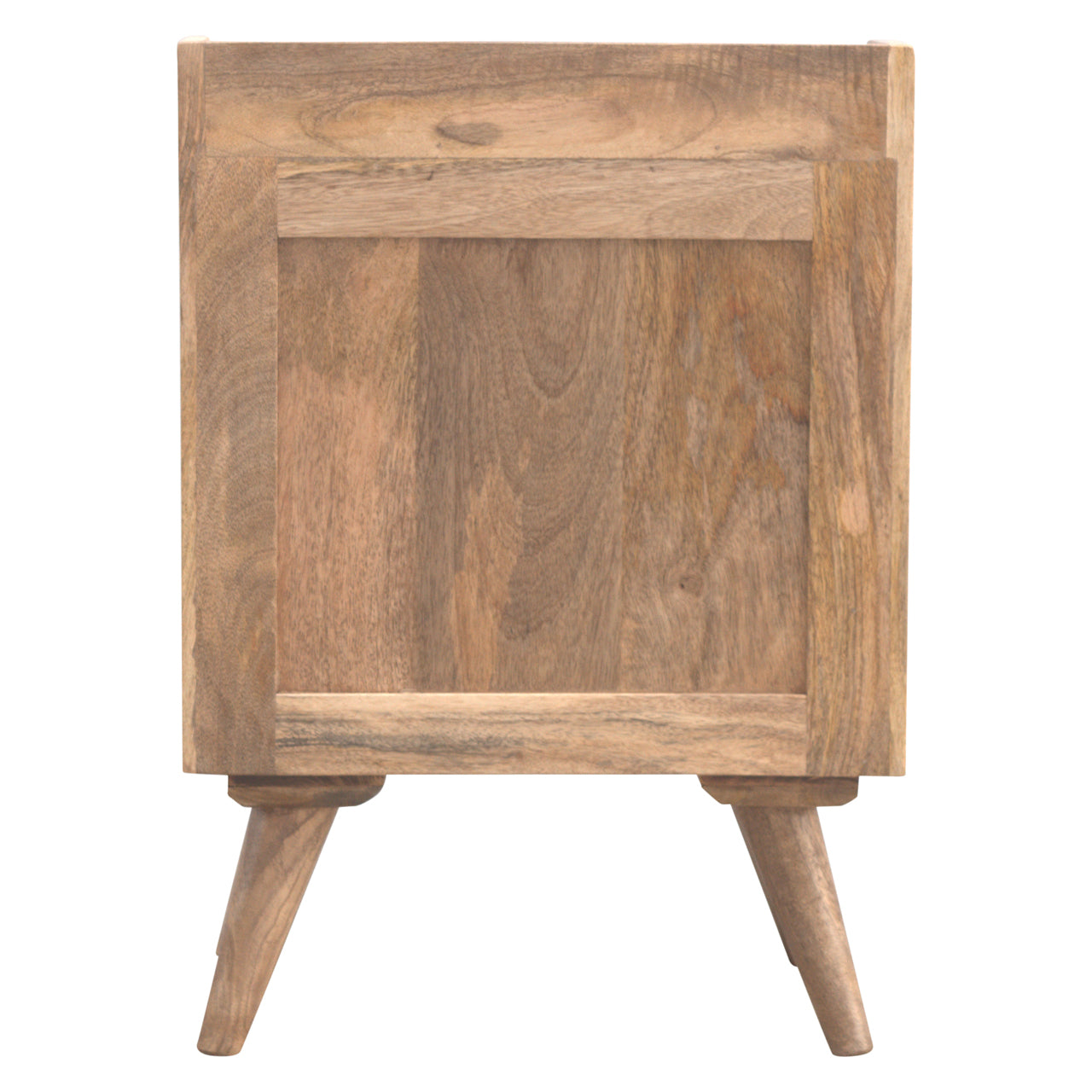 Raw Wood Gallery Back Nightstand