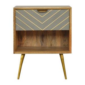 Cement & Brass Nightstand