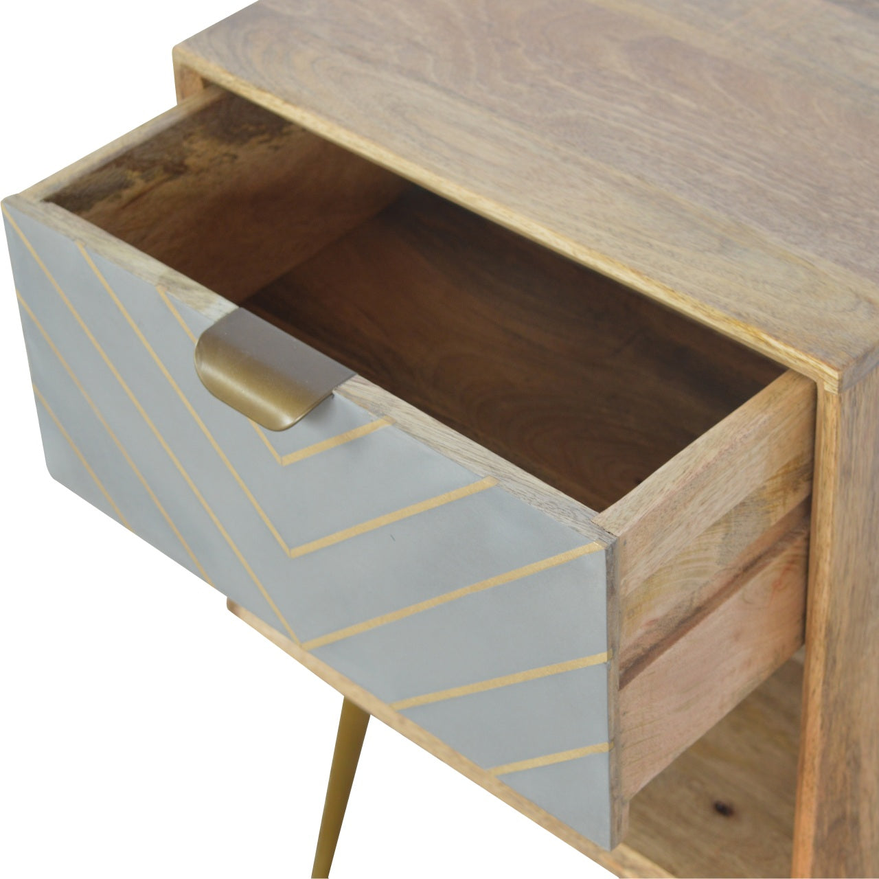 Cement & Brass Nightstand